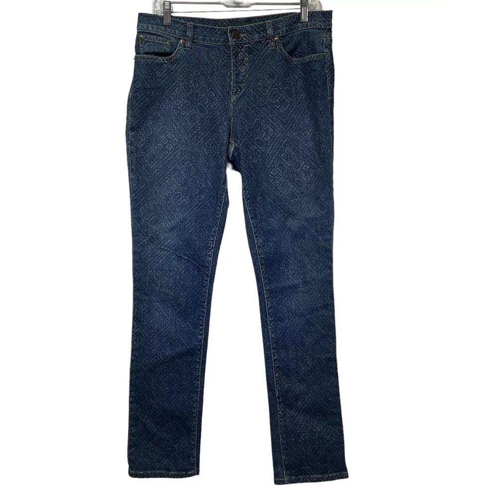 lauren ralph lauren LRL SouthWestern Embossed Equestrian Skinny jeans Size 10